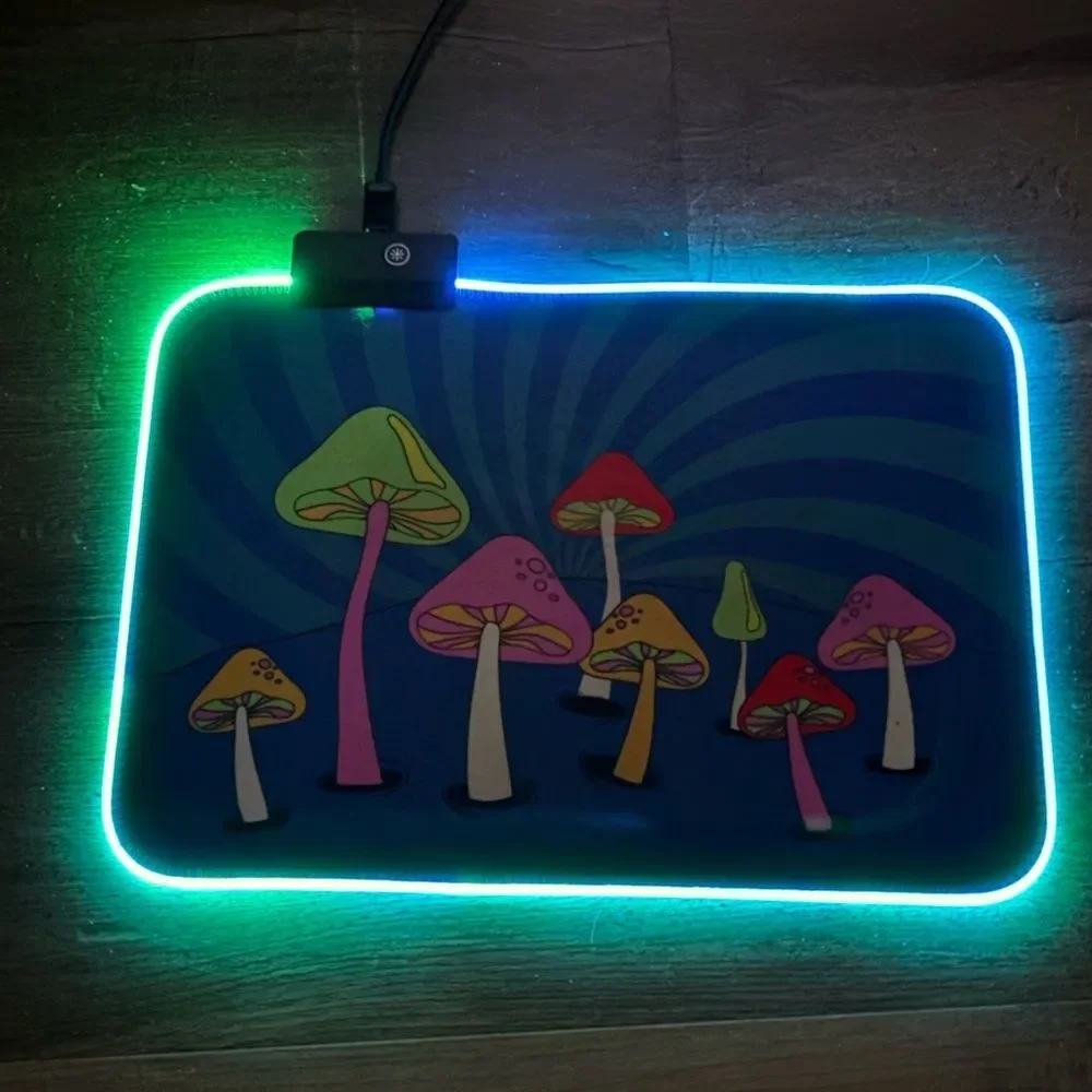 Colorful Mushroom Design Mouse Pad